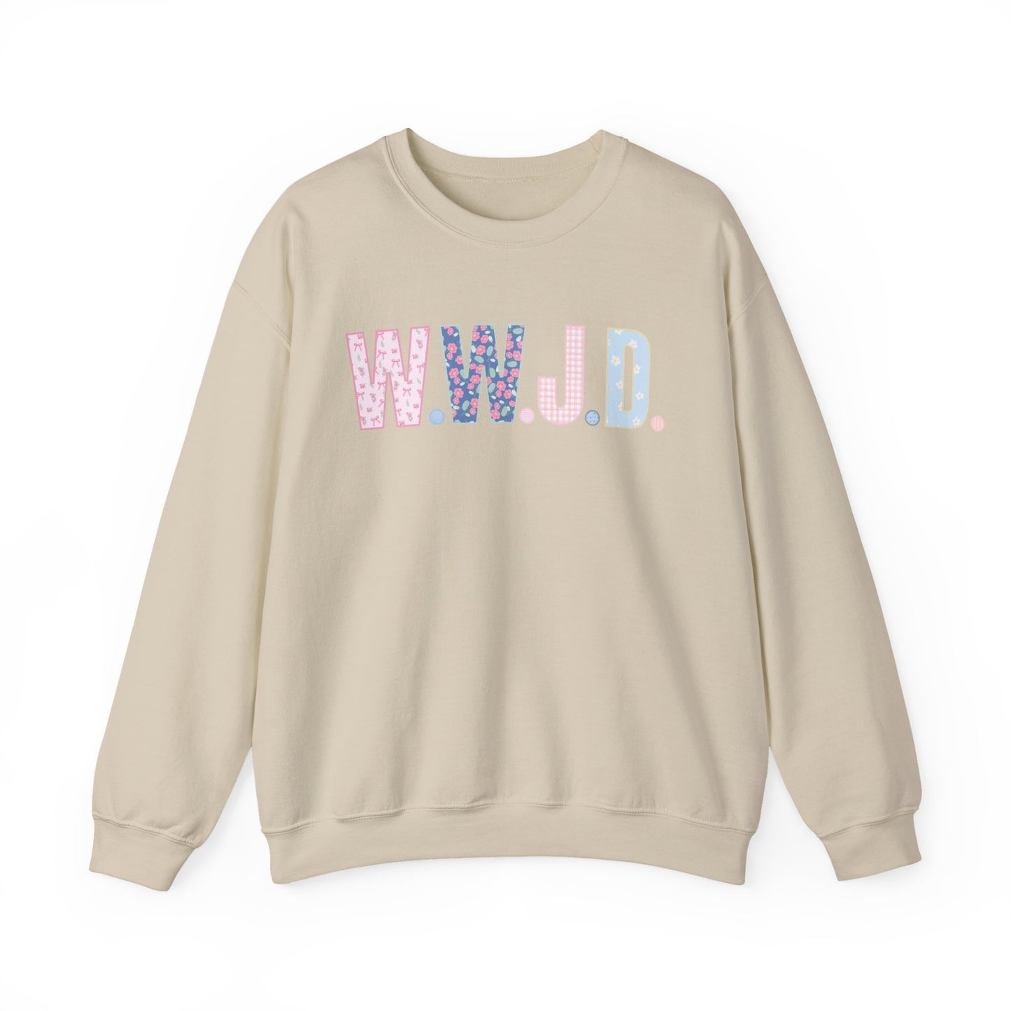 "Pattern Fill WWJD" Crewneck Sweatshirt
