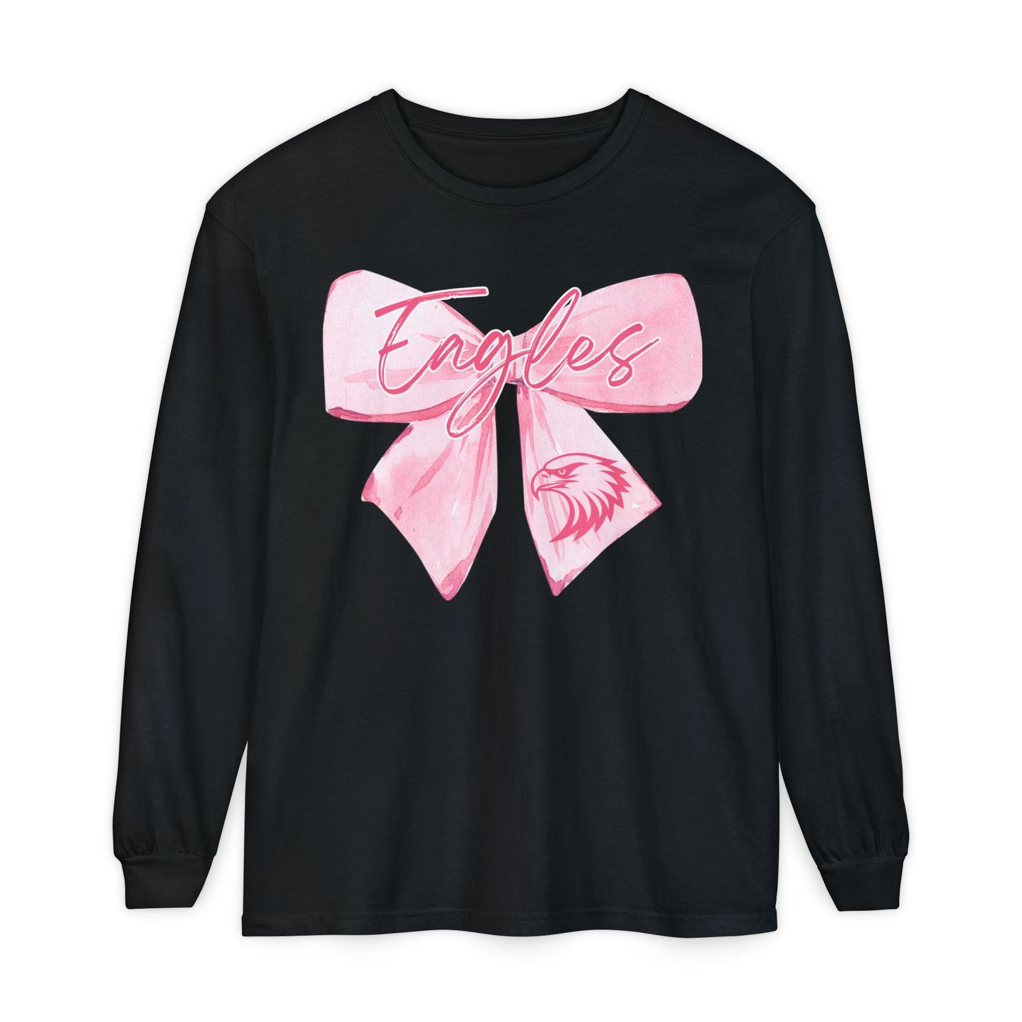 Comfort Colors "Pink Eagle Bow" Long Sleeve Tee