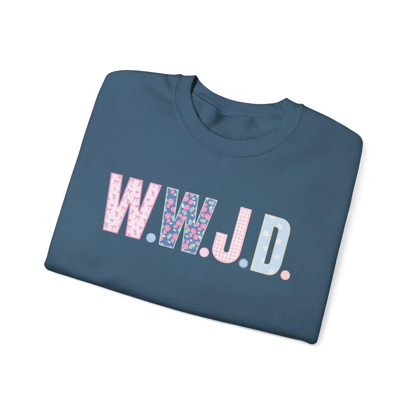 "Pattern Fill WWJD" Crewneck Sweatshirt