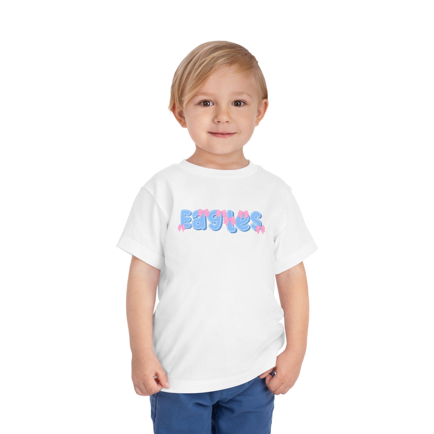 Toddler "Eagles Bow Letter" Tee