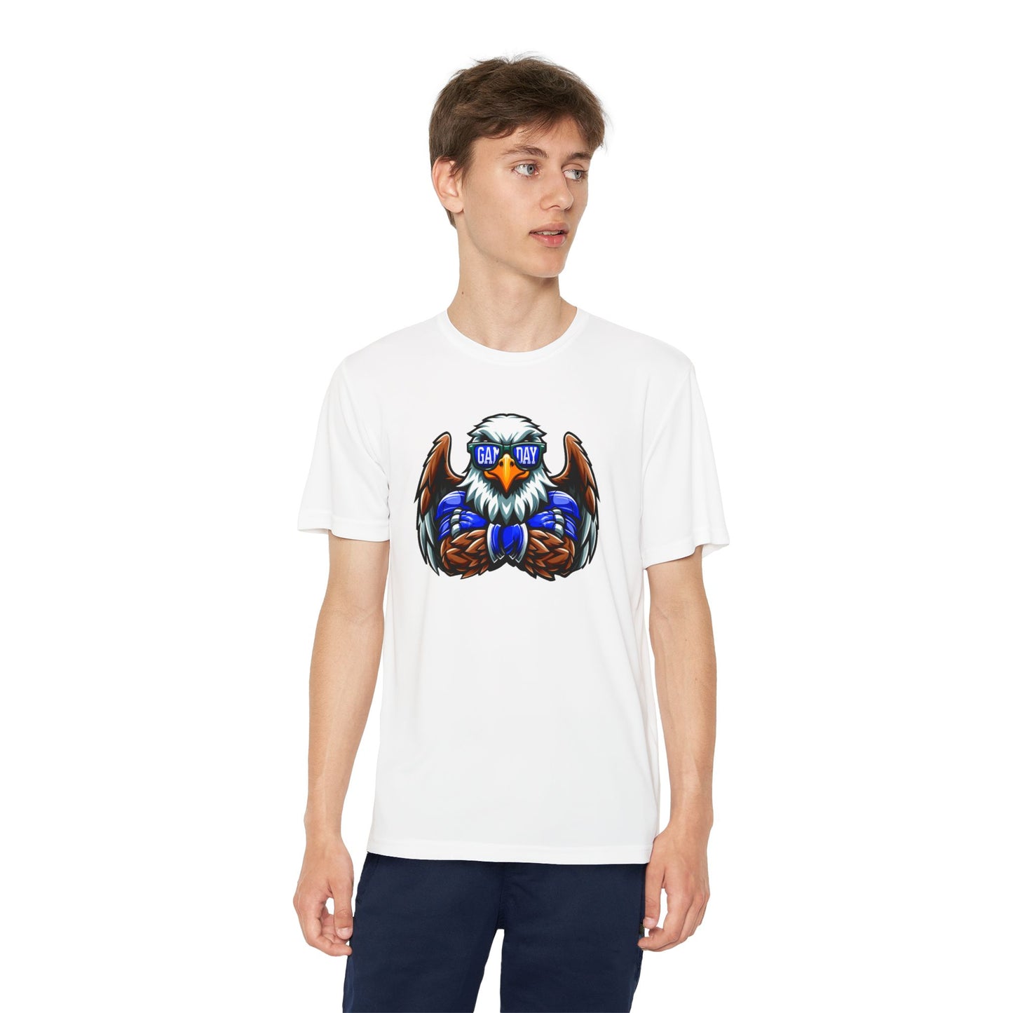 Youth Performance "Eagle Game Day Glasses" Tee
