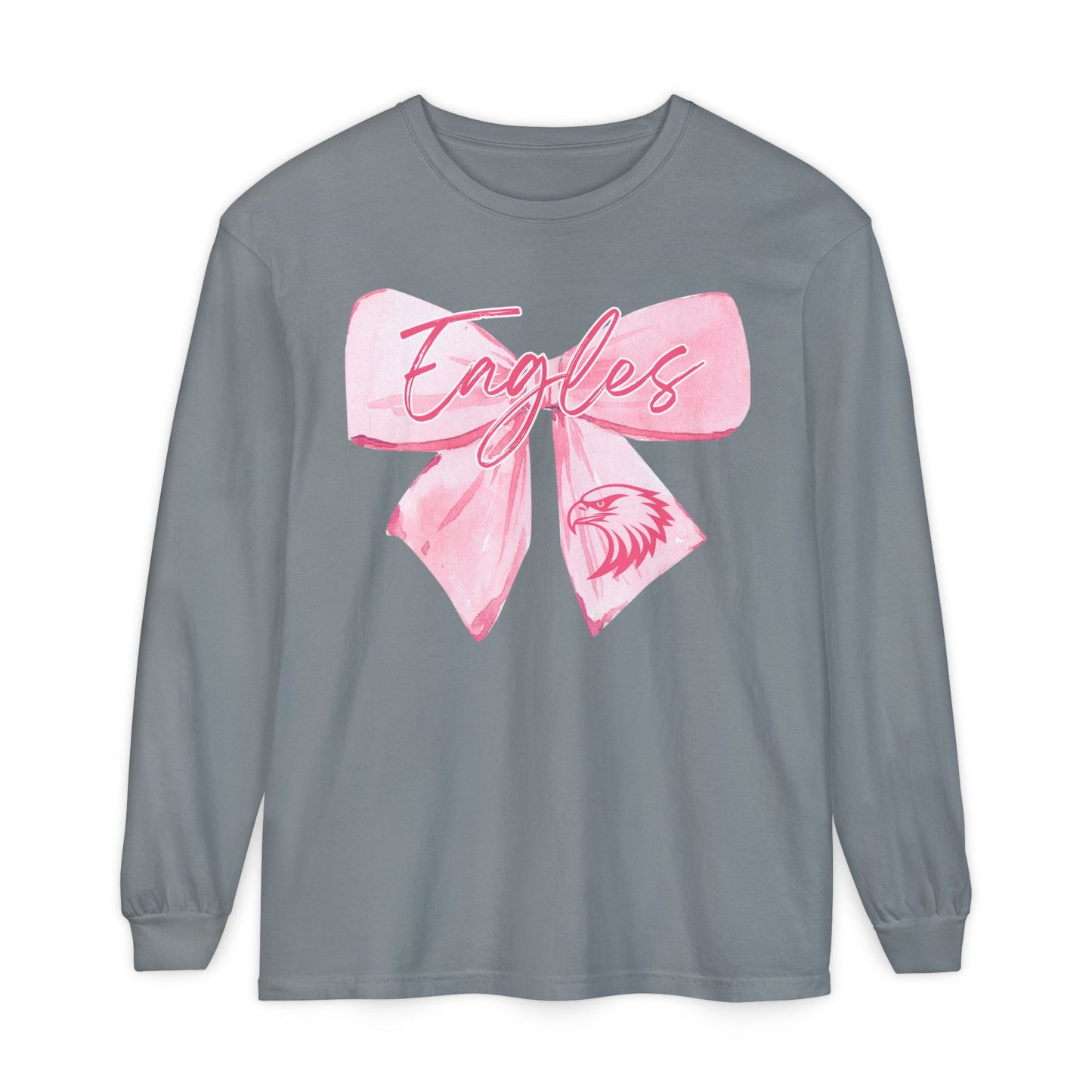 Comfort Colors "Pink Eagle Bow" Long Sleeve Tee