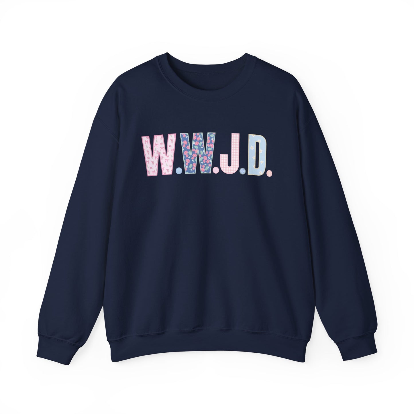 "Pattern Fill WWJD" Crewneck Sweatshirt