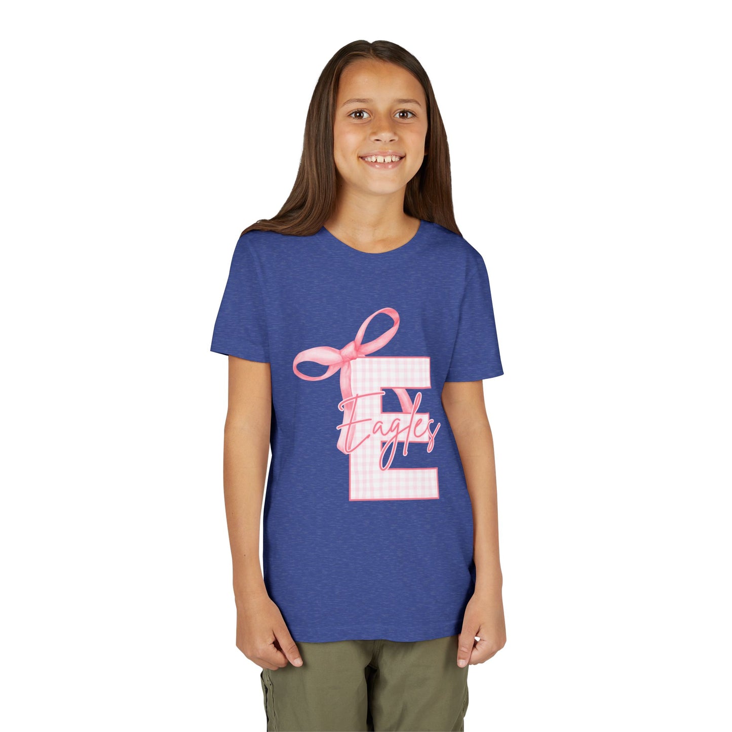 Youth "Pink E Eagles Bow" Tee