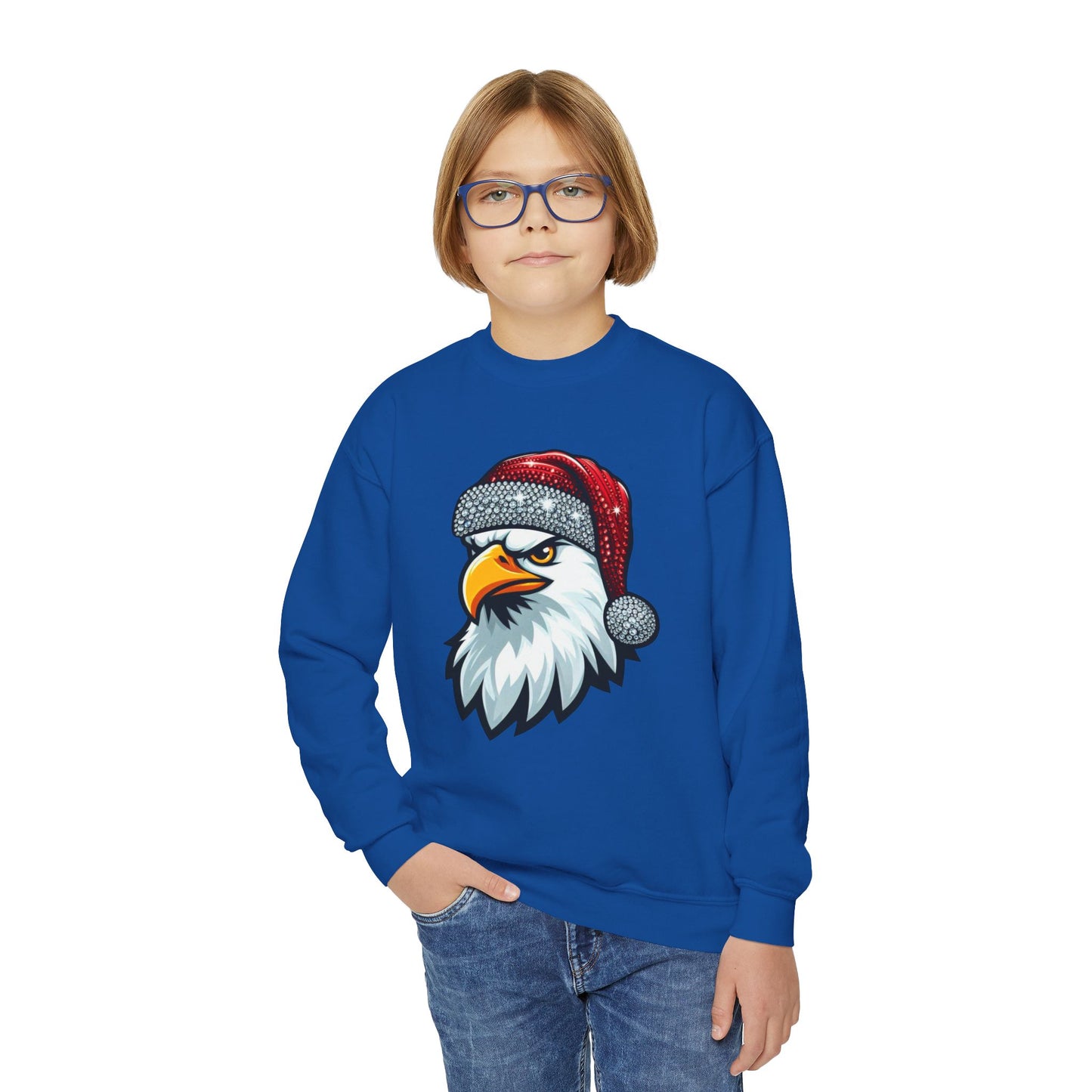 Youth "Santa Eagle" Crewneck Sweatshirt