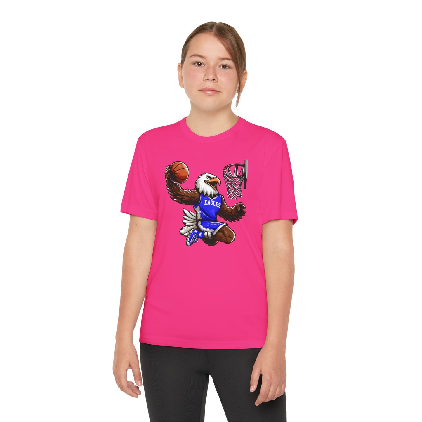 Youth Performance "Eagle Basketball Player" Tee