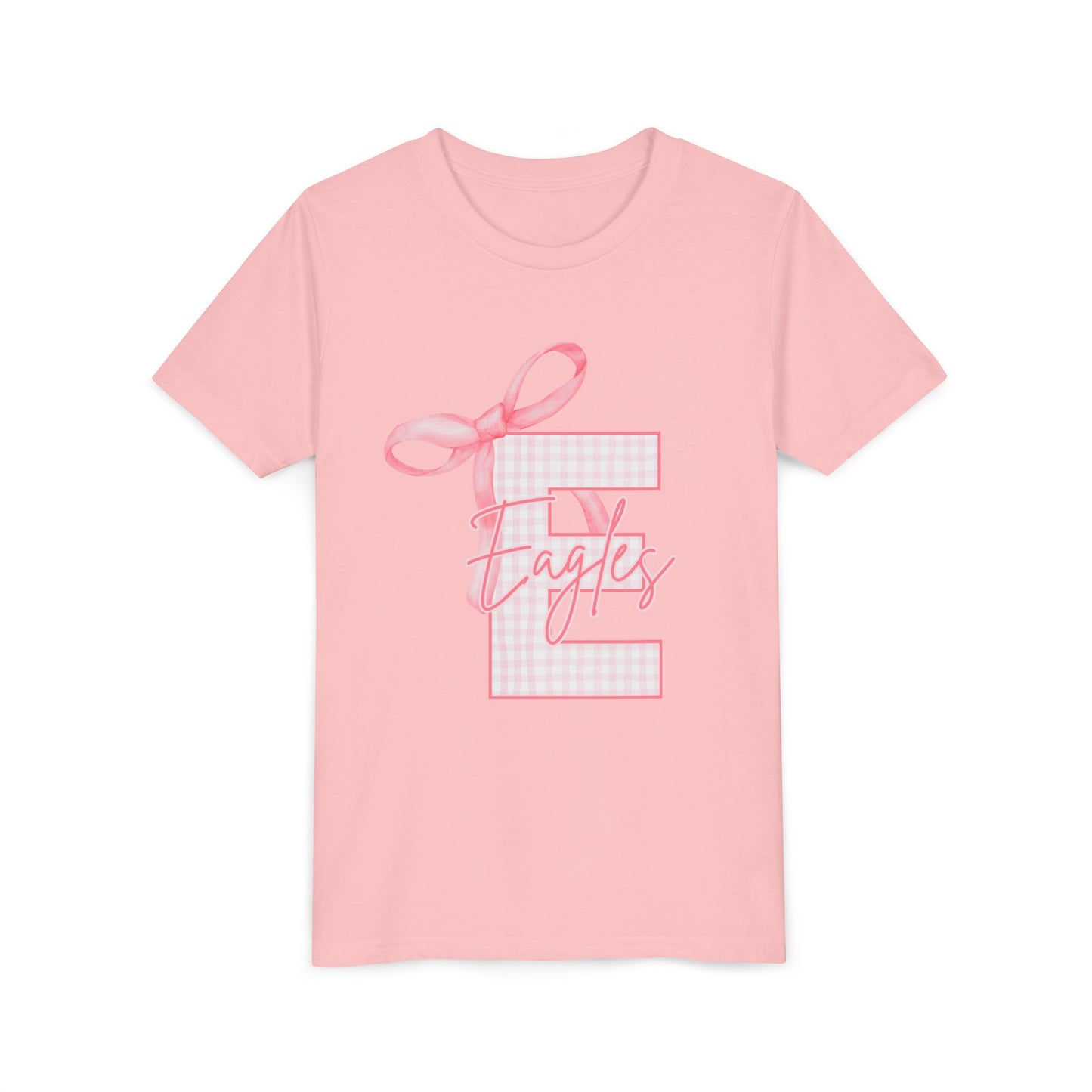 Youth "Pink E Eagles Bow" Tee