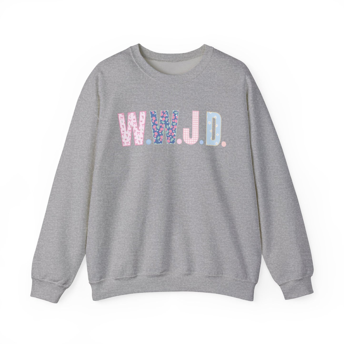 "Pattern Fill WWJD" Crewneck Sweatshirt