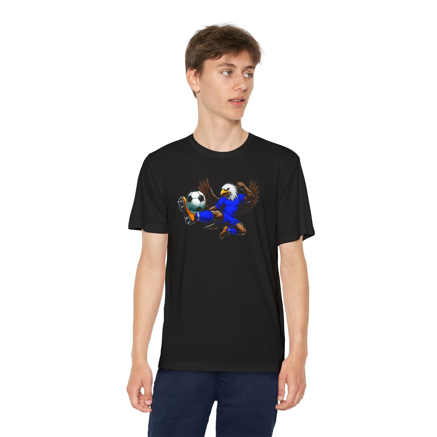 Youth Performance "Eagle Soccer Player" Tee