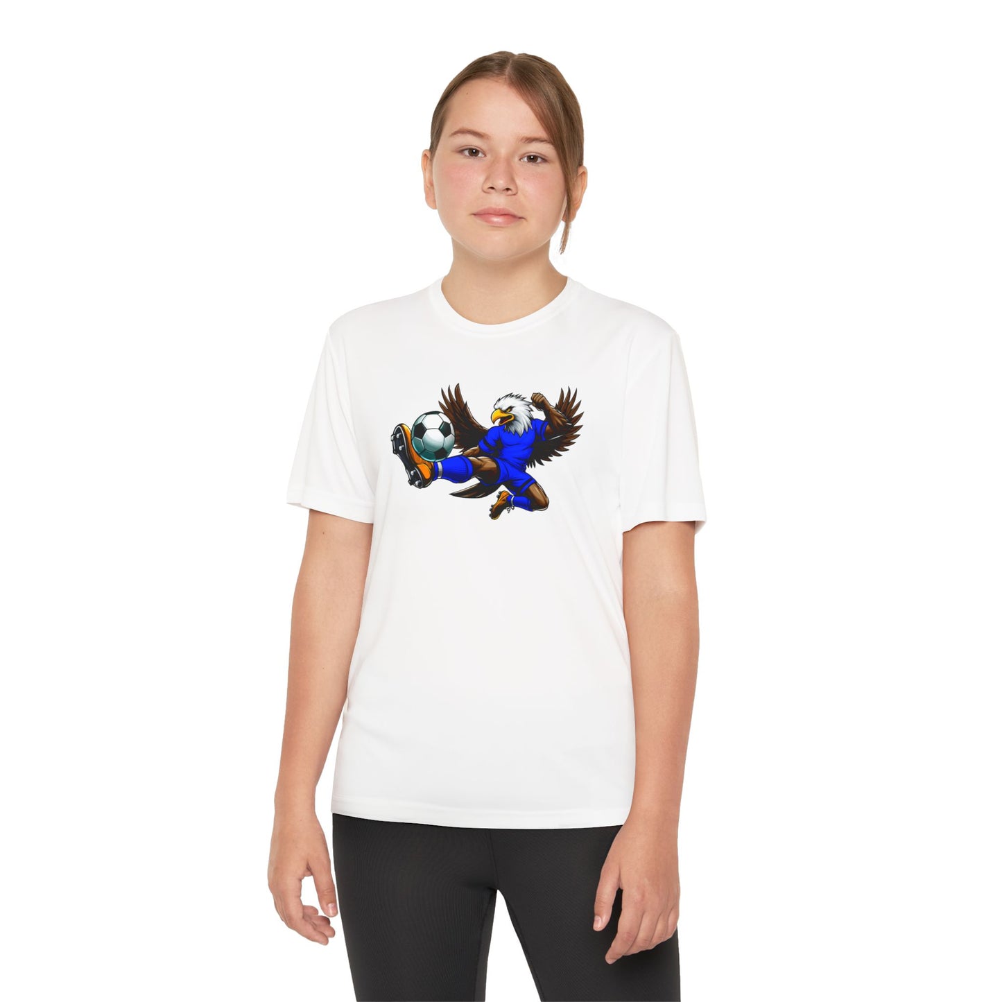 Youth Performance "Eagle Soccer Player" Tee