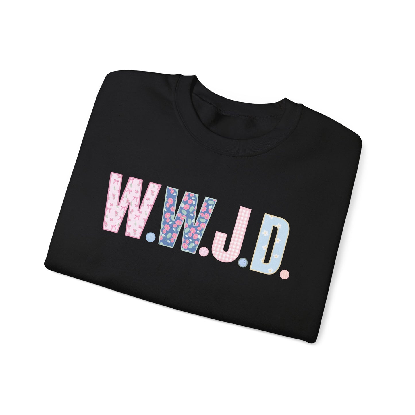 "Pattern Fill WWJD" Crewneck Sweatshirt