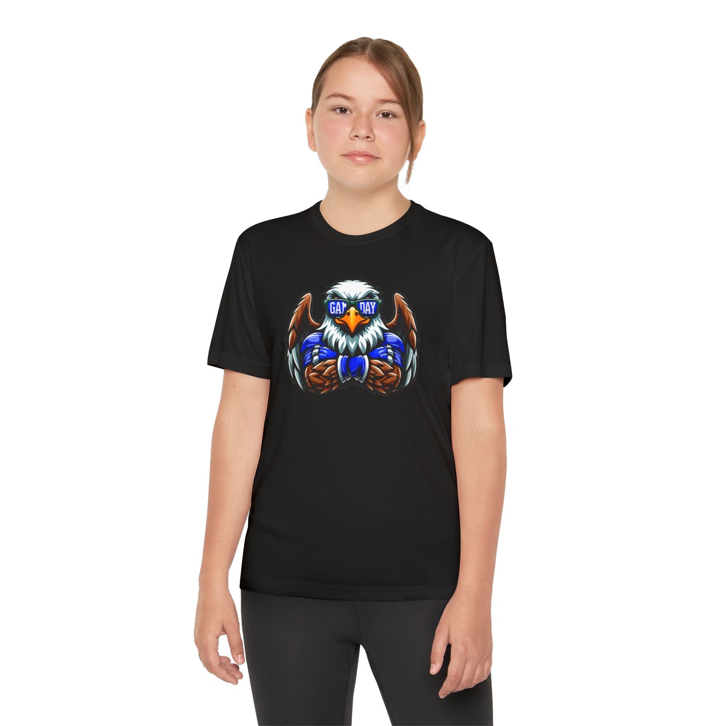 Youth Performance "Eagle Game Day Glasses" Tee