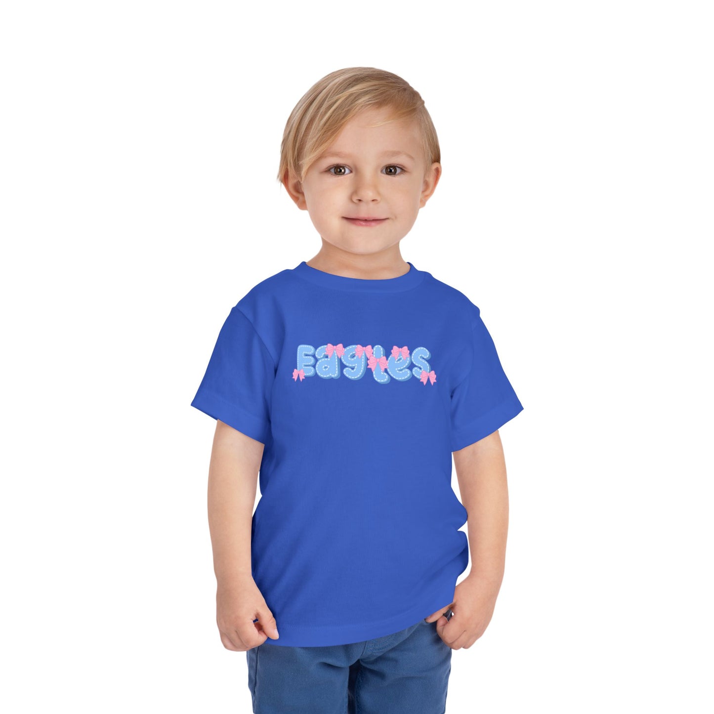 Toddler "Eagles Bow Letter" Tee