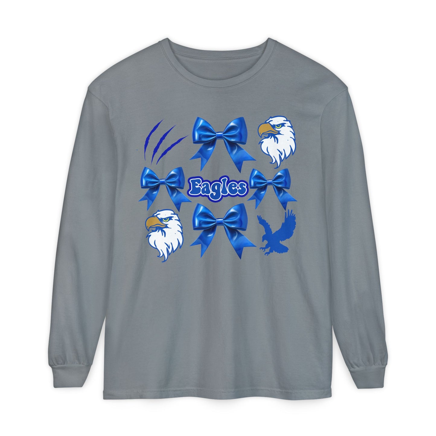 Comfort Colors "Coquette Eagles Bows" Long Sleeve Tee