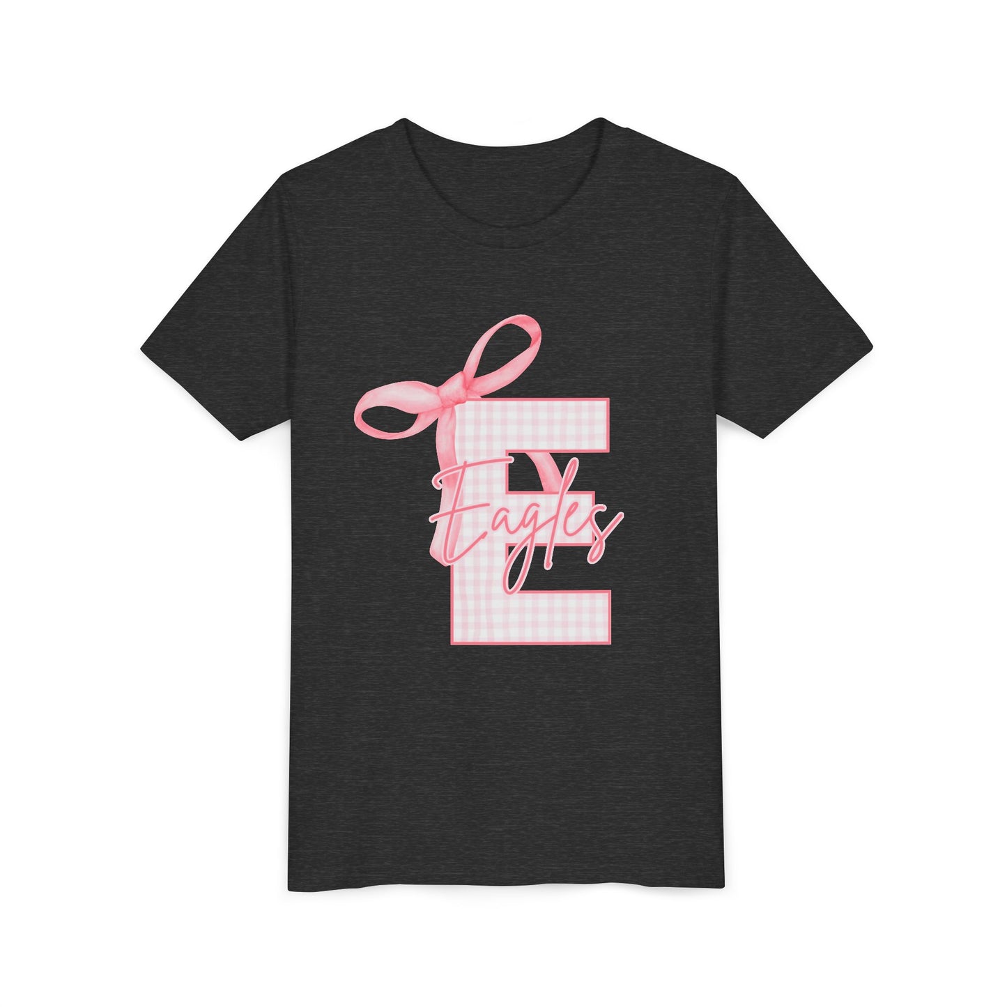 Youth "Pink E Eagles Bow" Tee