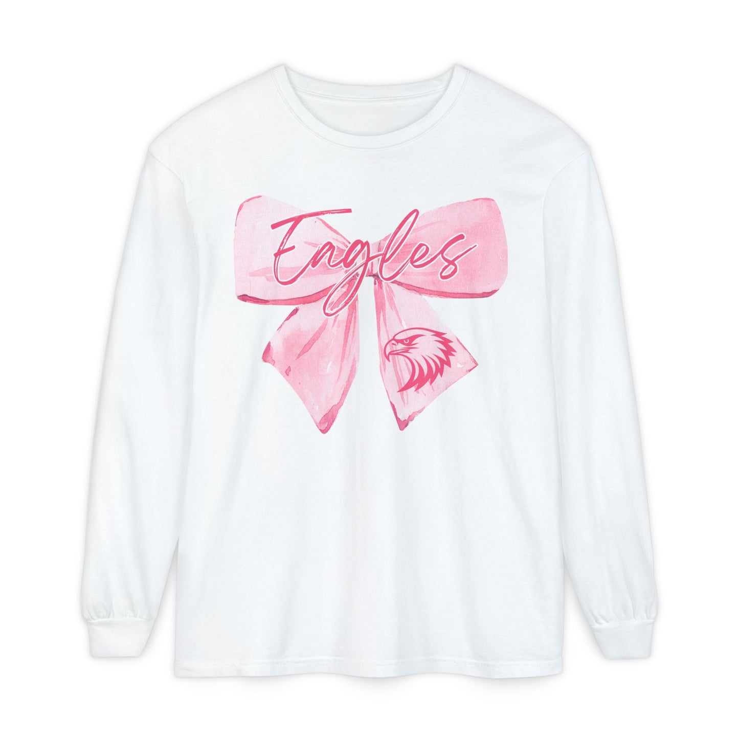 Comfort Colors "Pink Eagle Bow" Long Sleeve Tee