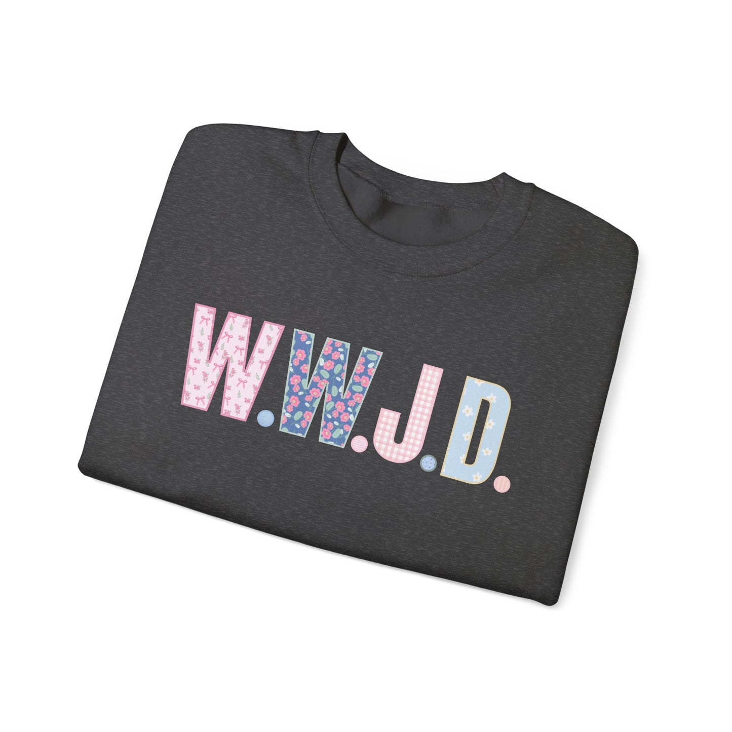 "Pattern Fill WWJD" Crewneck Sweatshirt