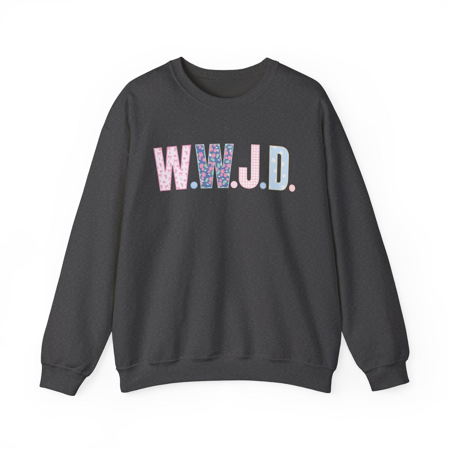 "Pattern Fill WWJD" Crewneck Sweatshirt