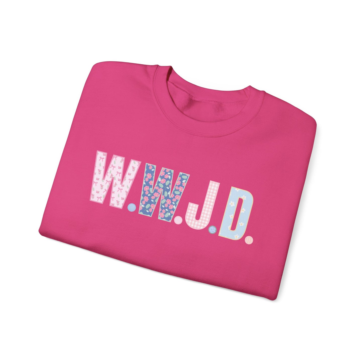 "Pattern Fill WWJD" Crewneck Sweatshirt