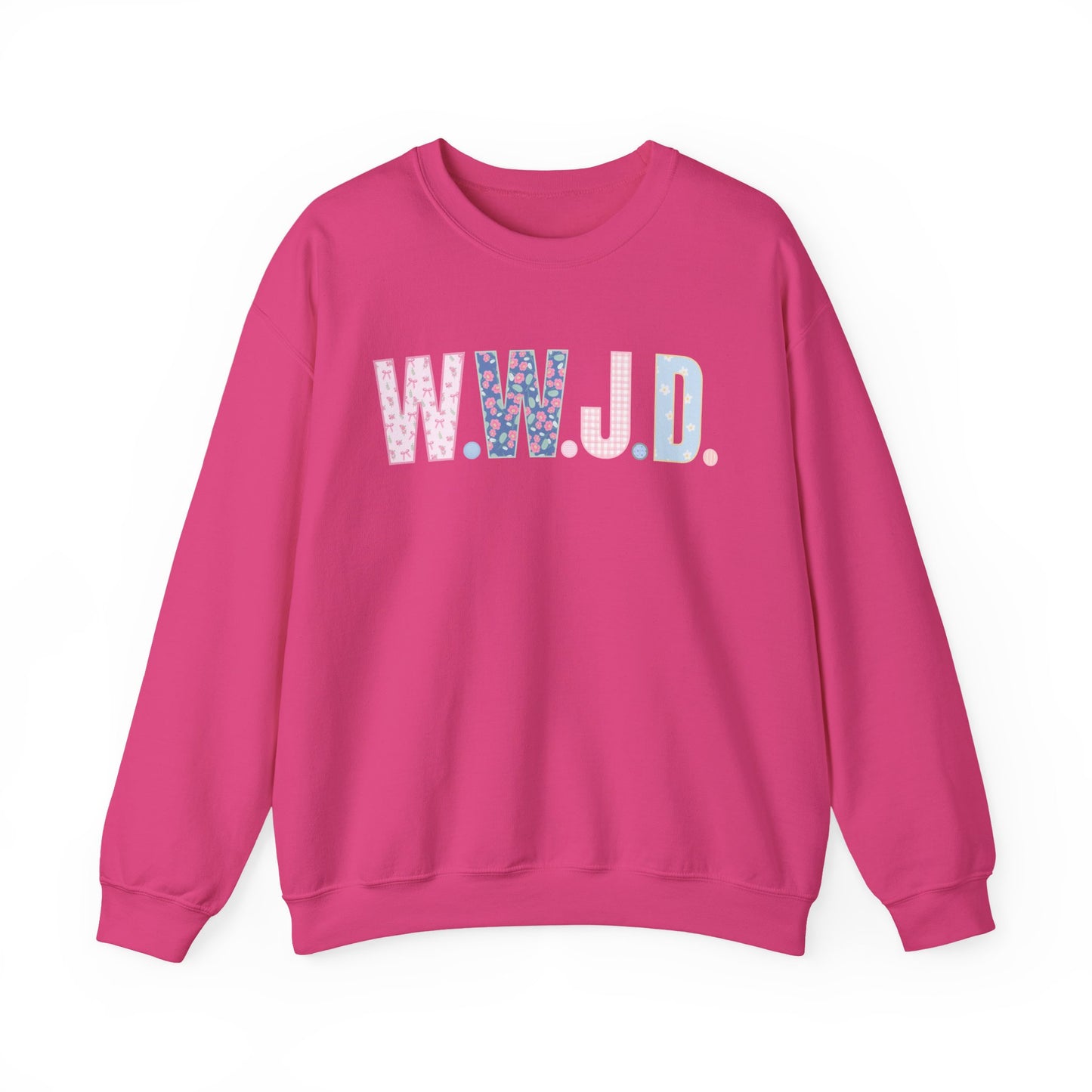 "Pattern Fill WWJD" Crewneck Sweatshirt
