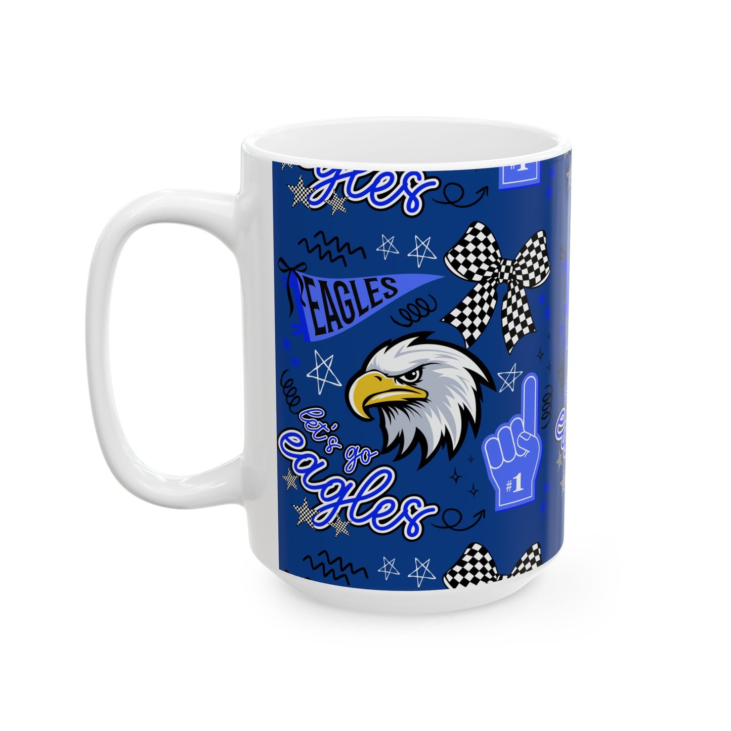 Eagles Spirit Ceramic Mug - Perfect for Game Day, Sports Fans, Tailgates, and Gifts