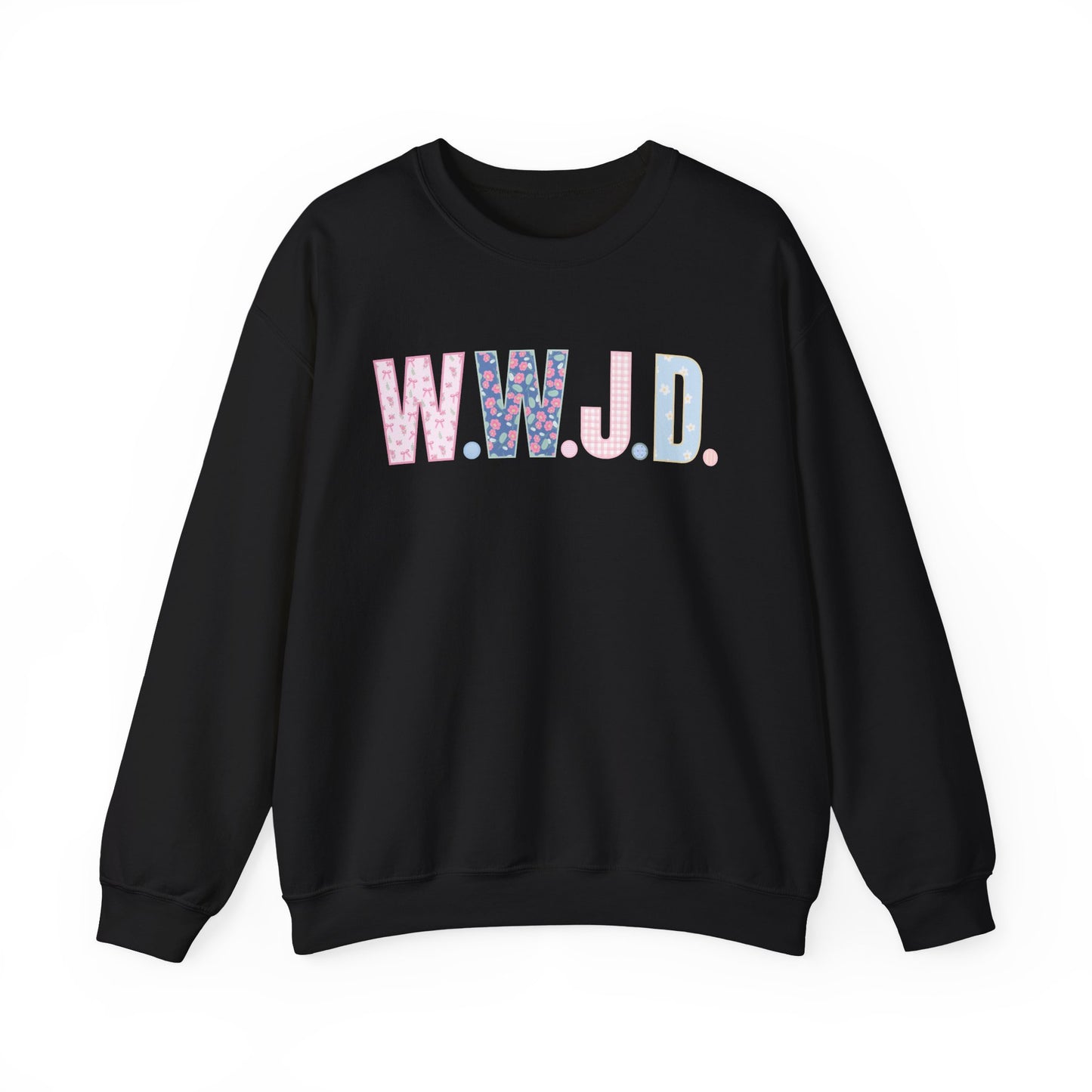 "Pattern Fill WWJD" Crewneck Sweatshirt