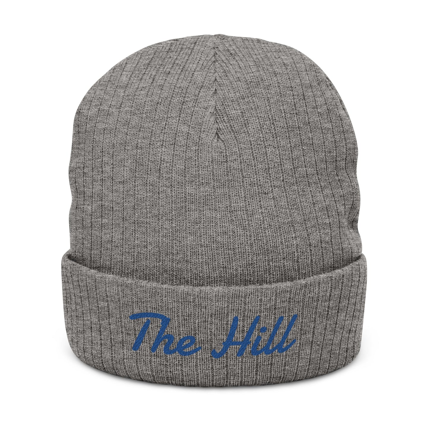 "The Hill" Embroidered Ribbed Beanie