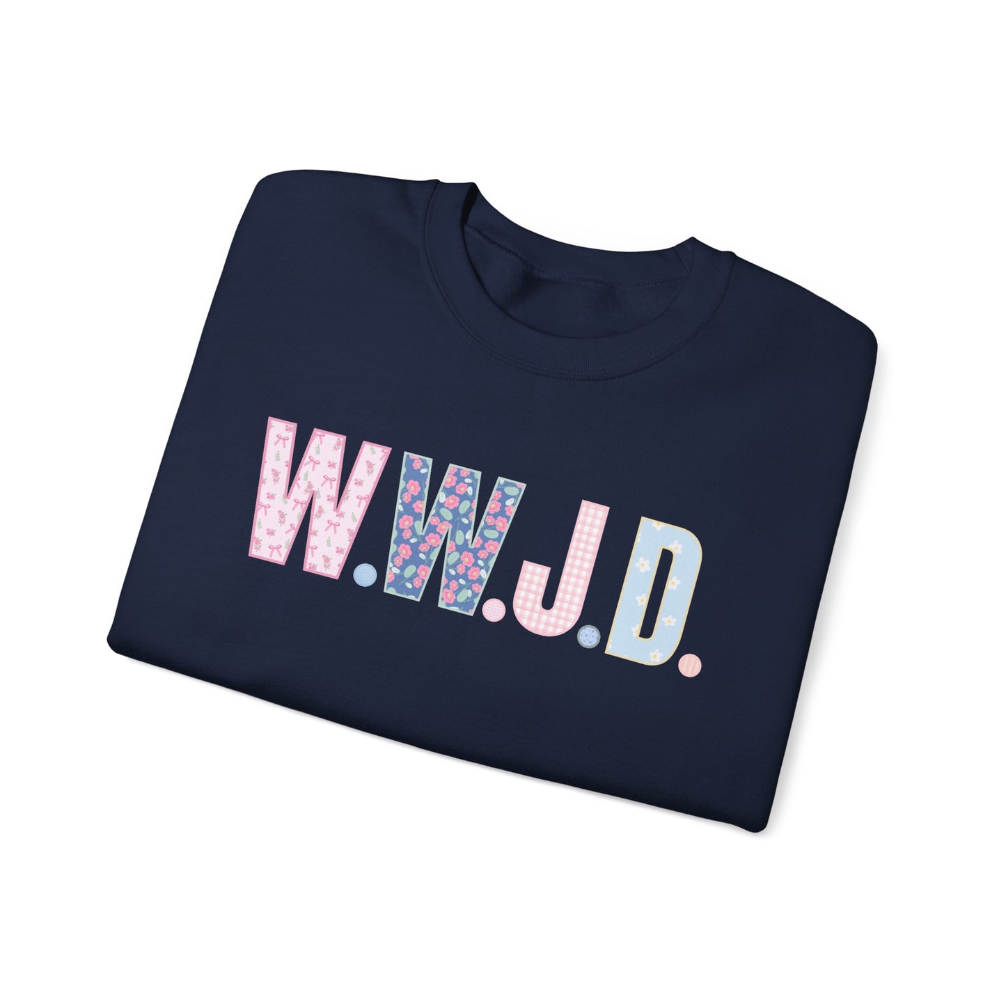 "Pattern Fill WWJD" Crewneck Sweatshirt