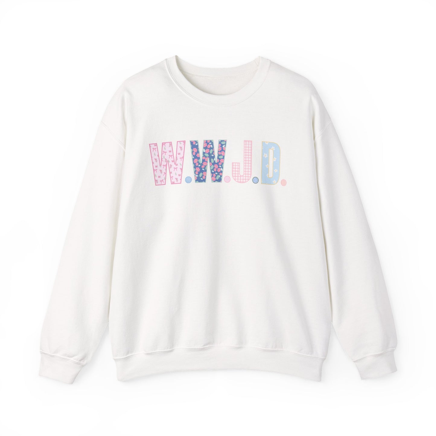 "Pattern Fill WWJD" Crewneck Sweatshirt
