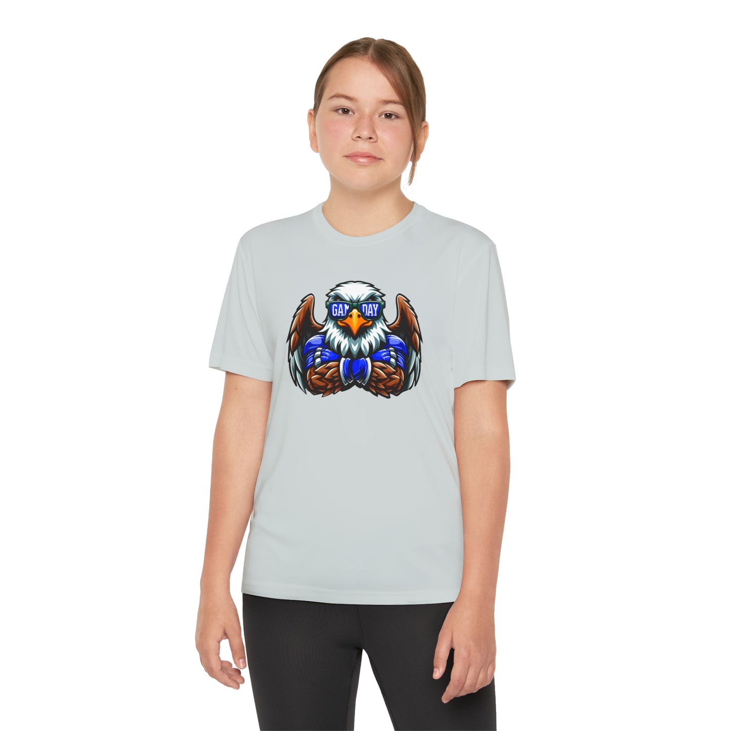 Youth Performance "Eagle Game Day Glasses" Tee