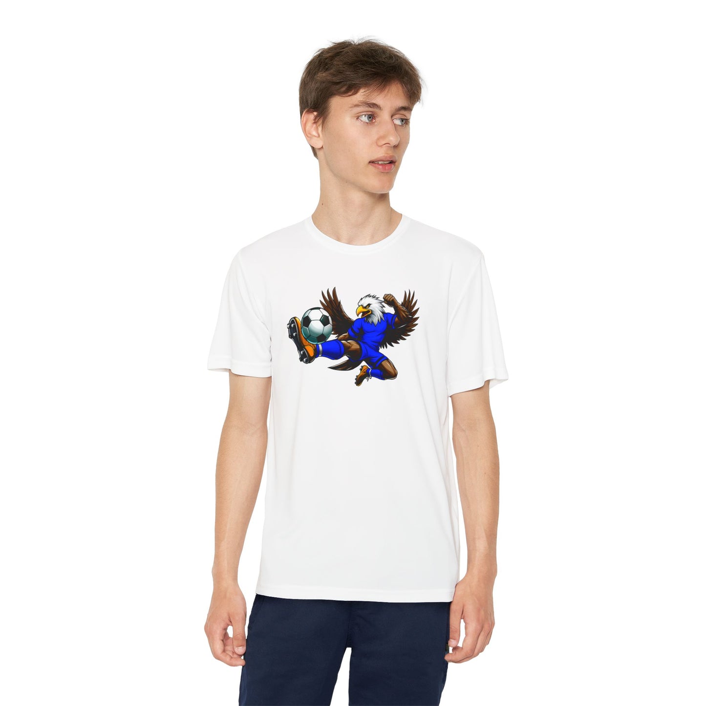 Youth Performance "Eagle Soccer Player" Tee
