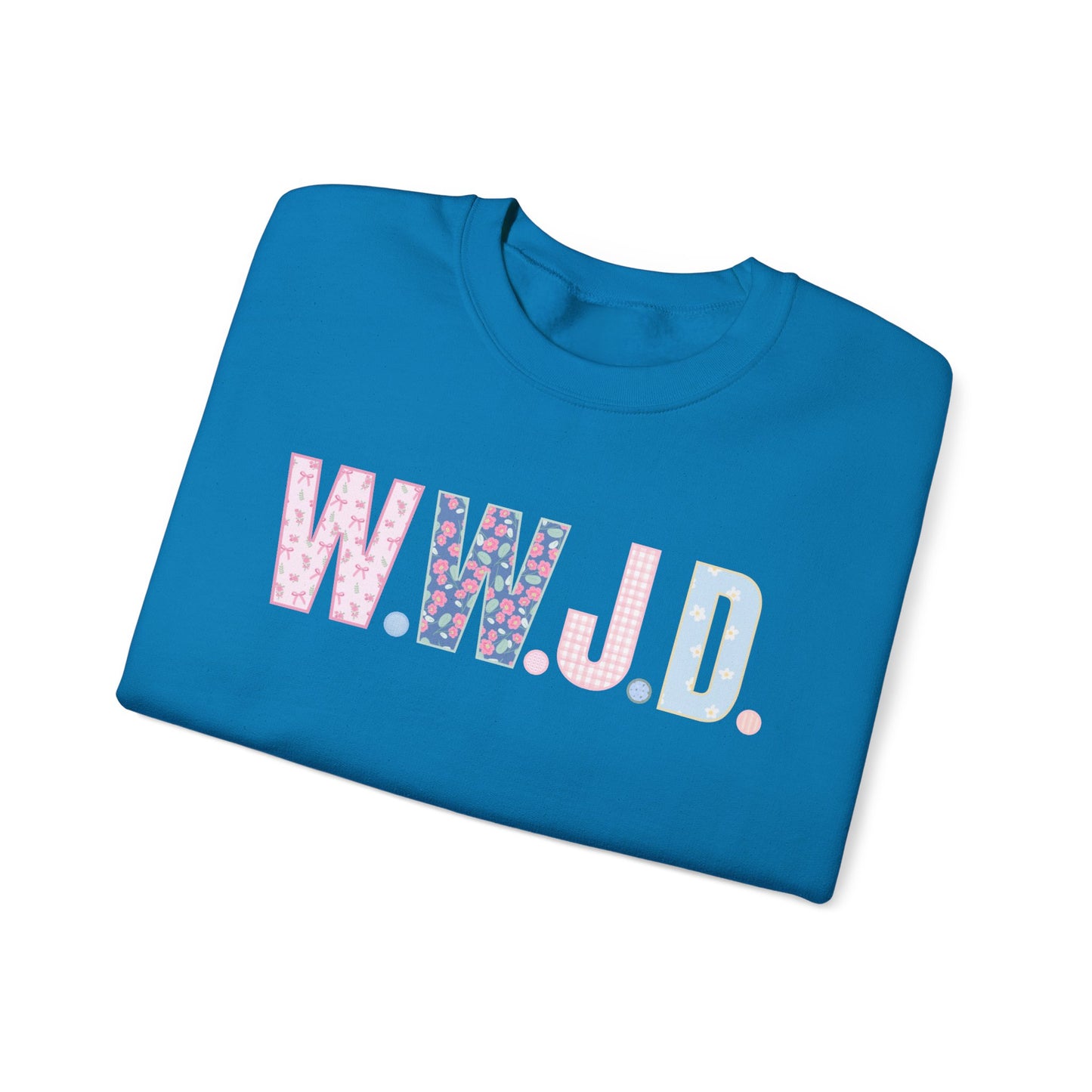 "Pattern Fill WWJD" Crewneck Sweatshirt