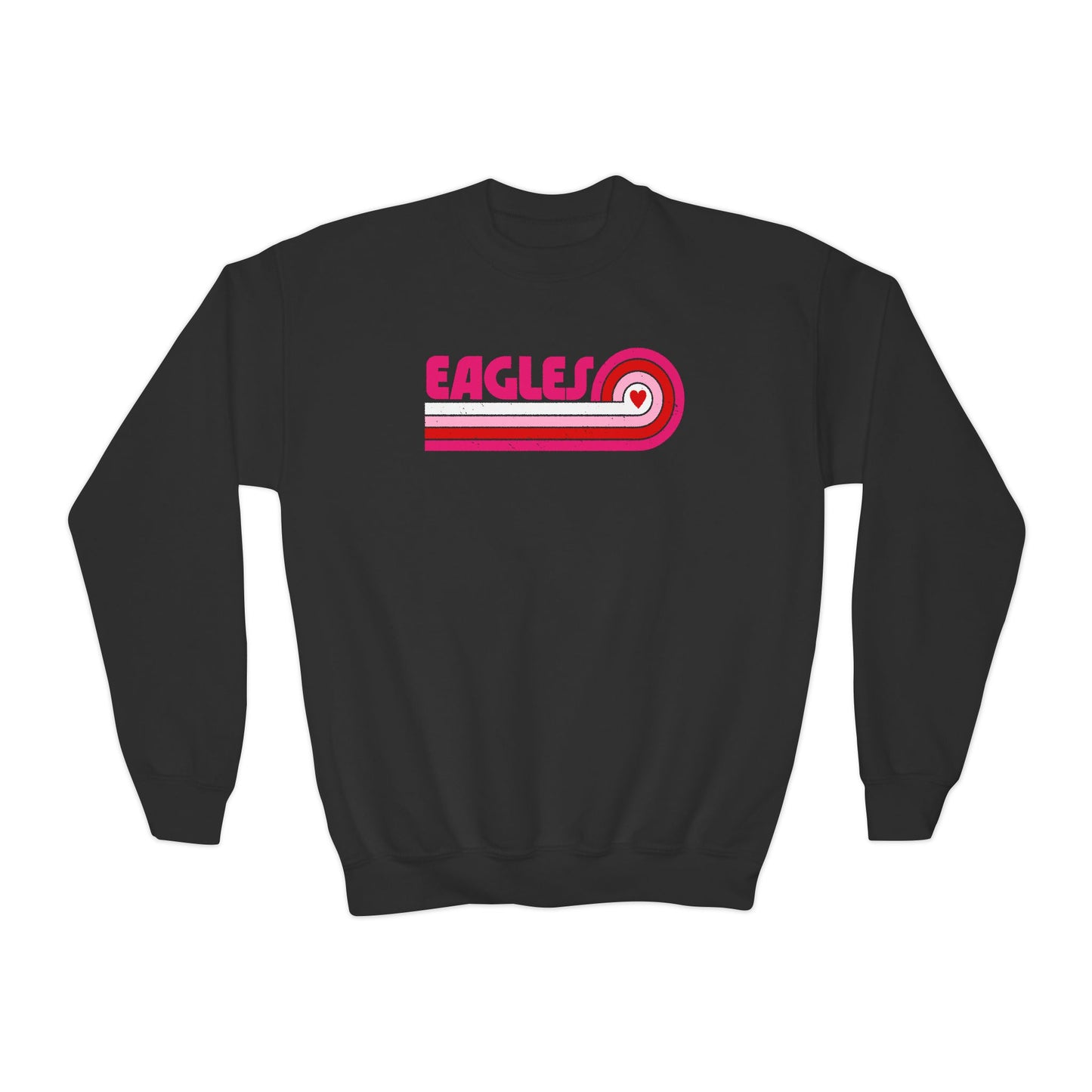 Youth "Pink Eagles Stripes" Crewneck Sweatshirt