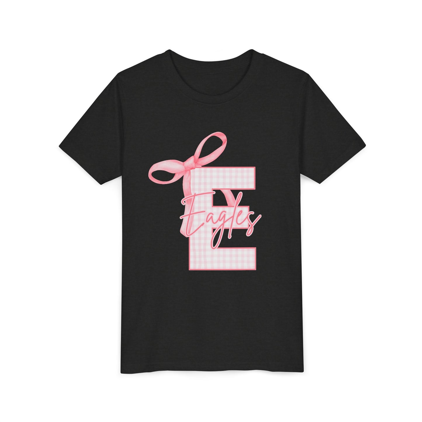Youth "Pink E Eagles Bow" Tee