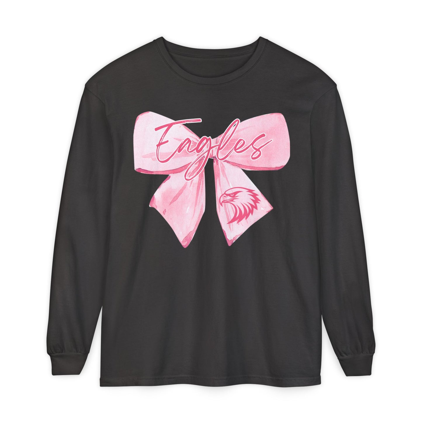 Comfort Colors "Pink Eagle Bow" Long Sleeve Tee