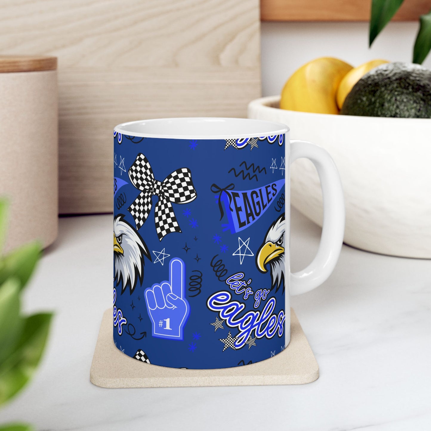 Eagles Spirit Ceramic Mug - Perfect for Game Day, Sports Fans, Tailgates, and Gifts