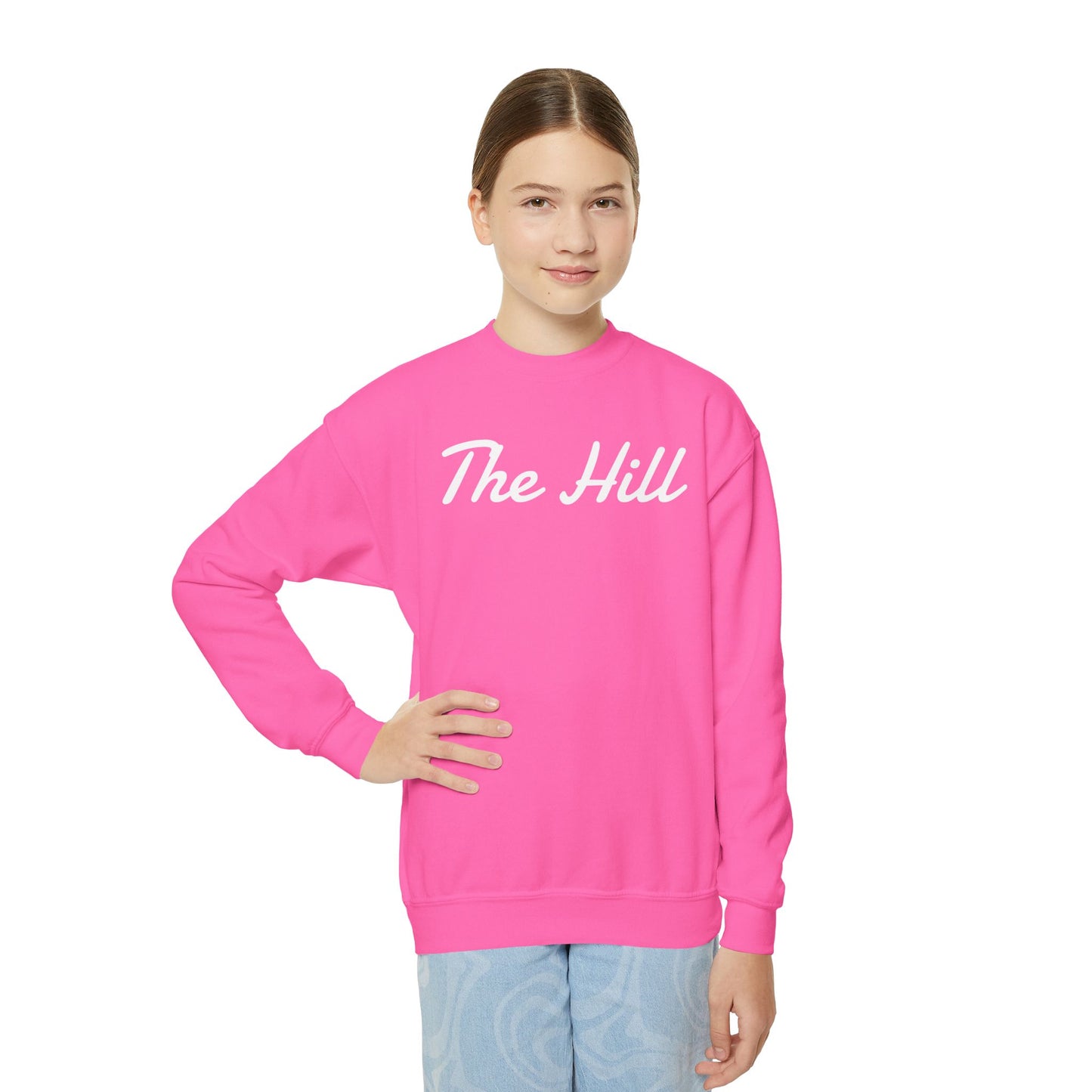 YOUTH Embroidered "The Hill" Crewneck Sweatshirt