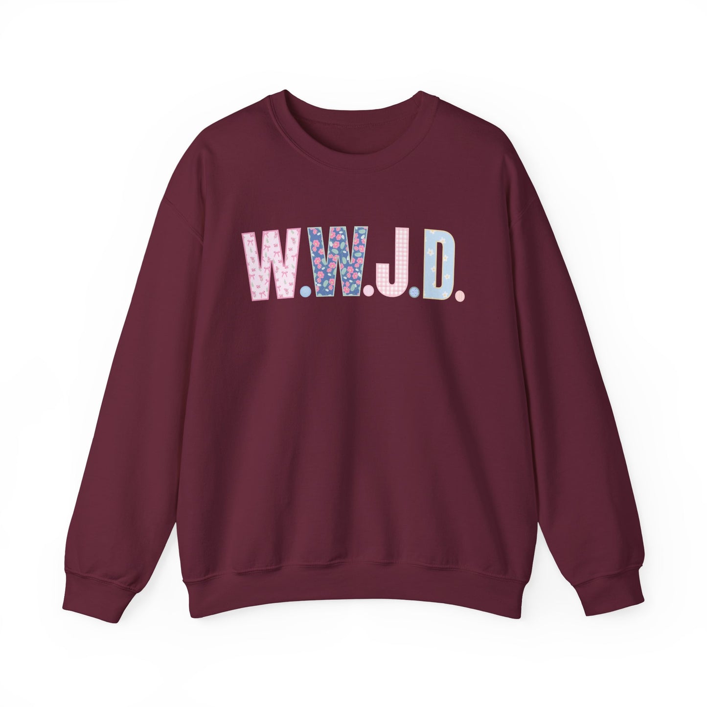 "Pattern Fill WWJD" Crewneck Sweatshirt