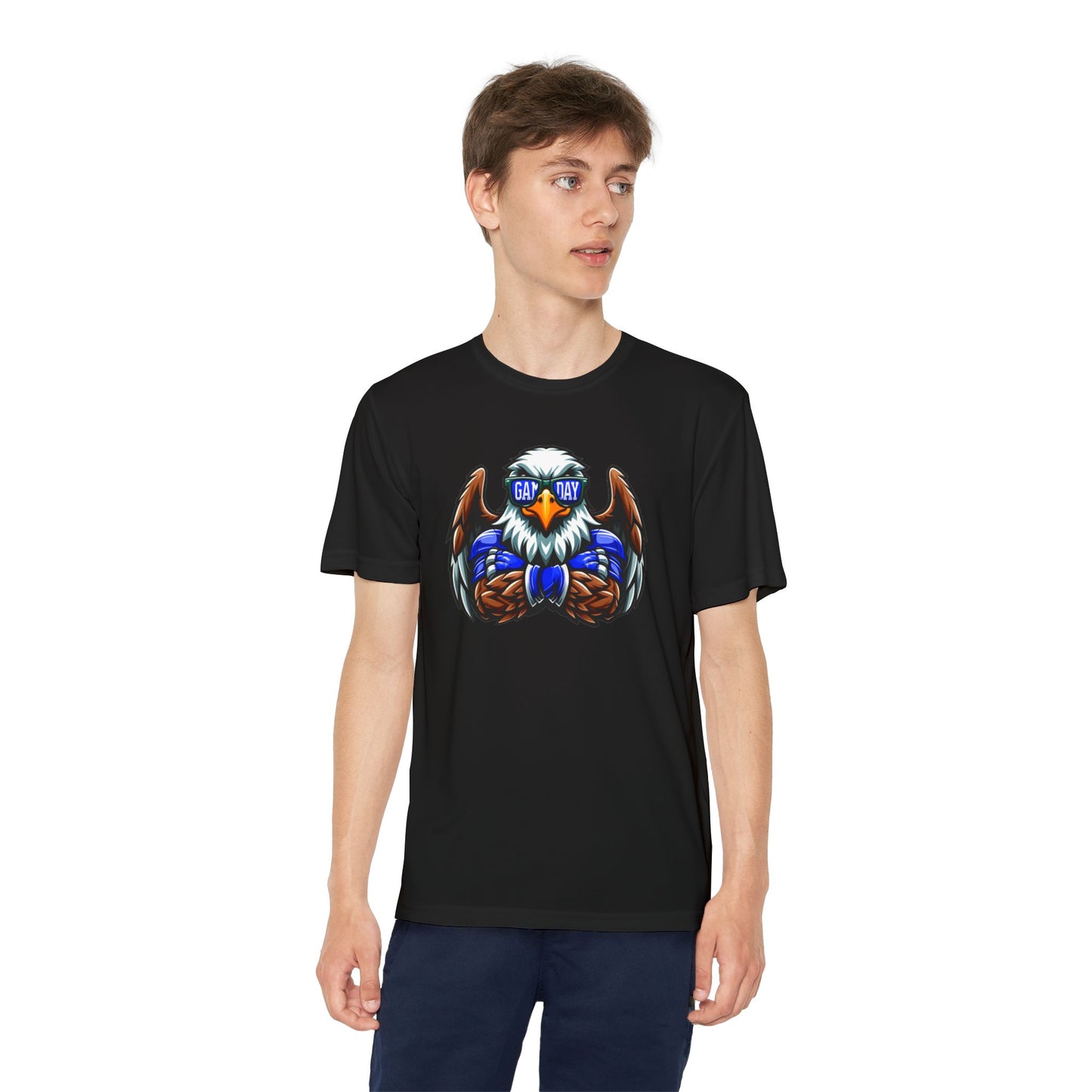 Youth Performance "Eagle Game Day Glasses" Tee