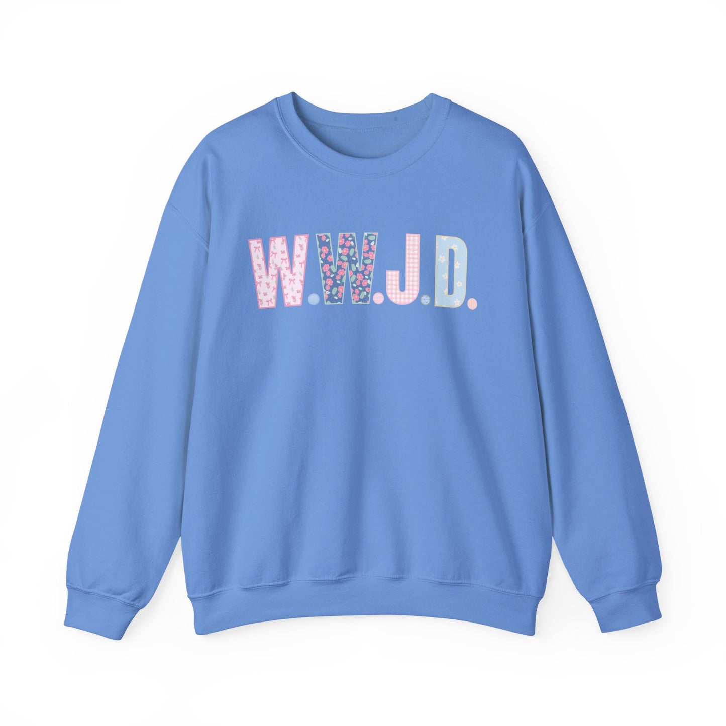 "Pattern Fill WWJD" Crewneck Sweatshirt
