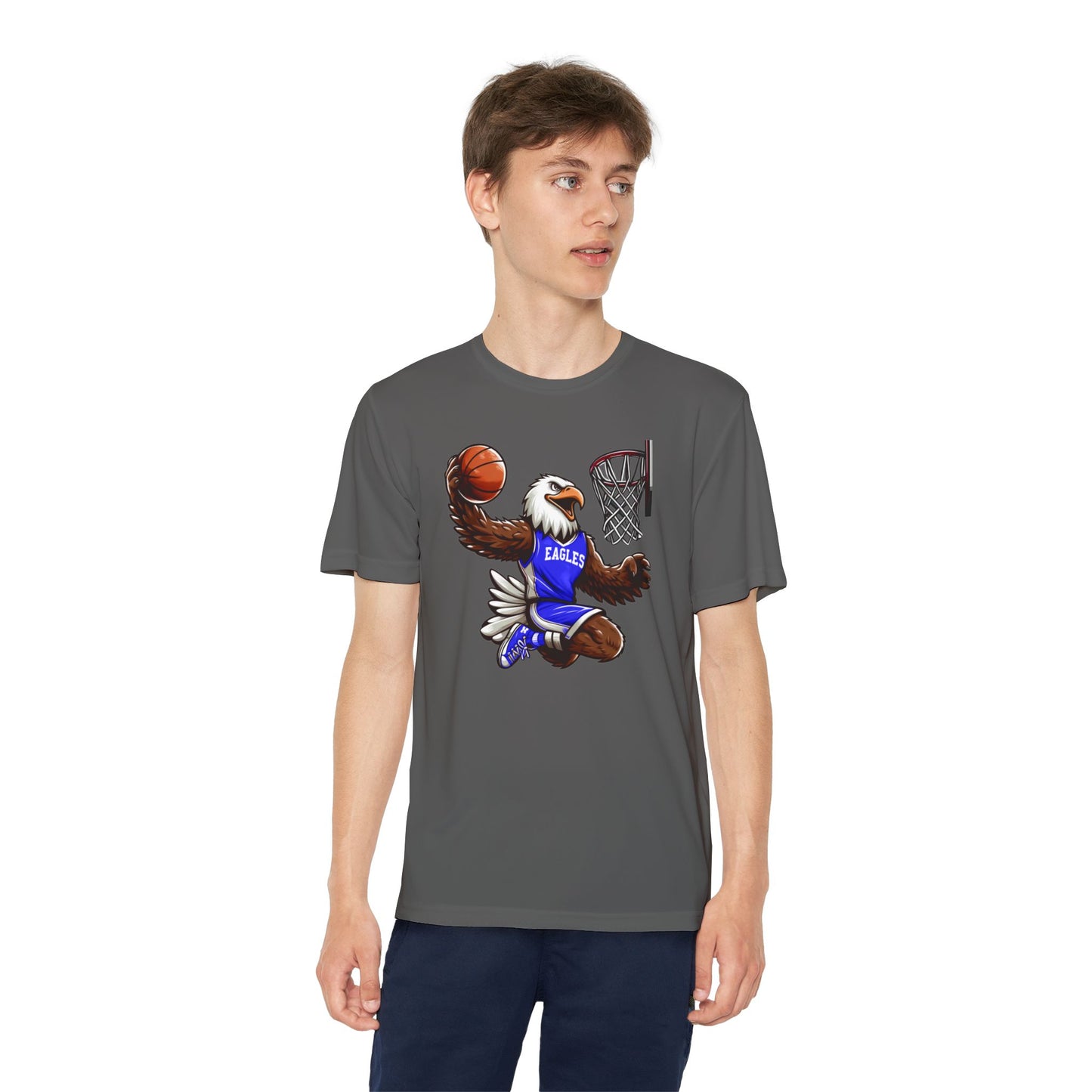 Youth Performance "Eagle Basketball Player" Tee