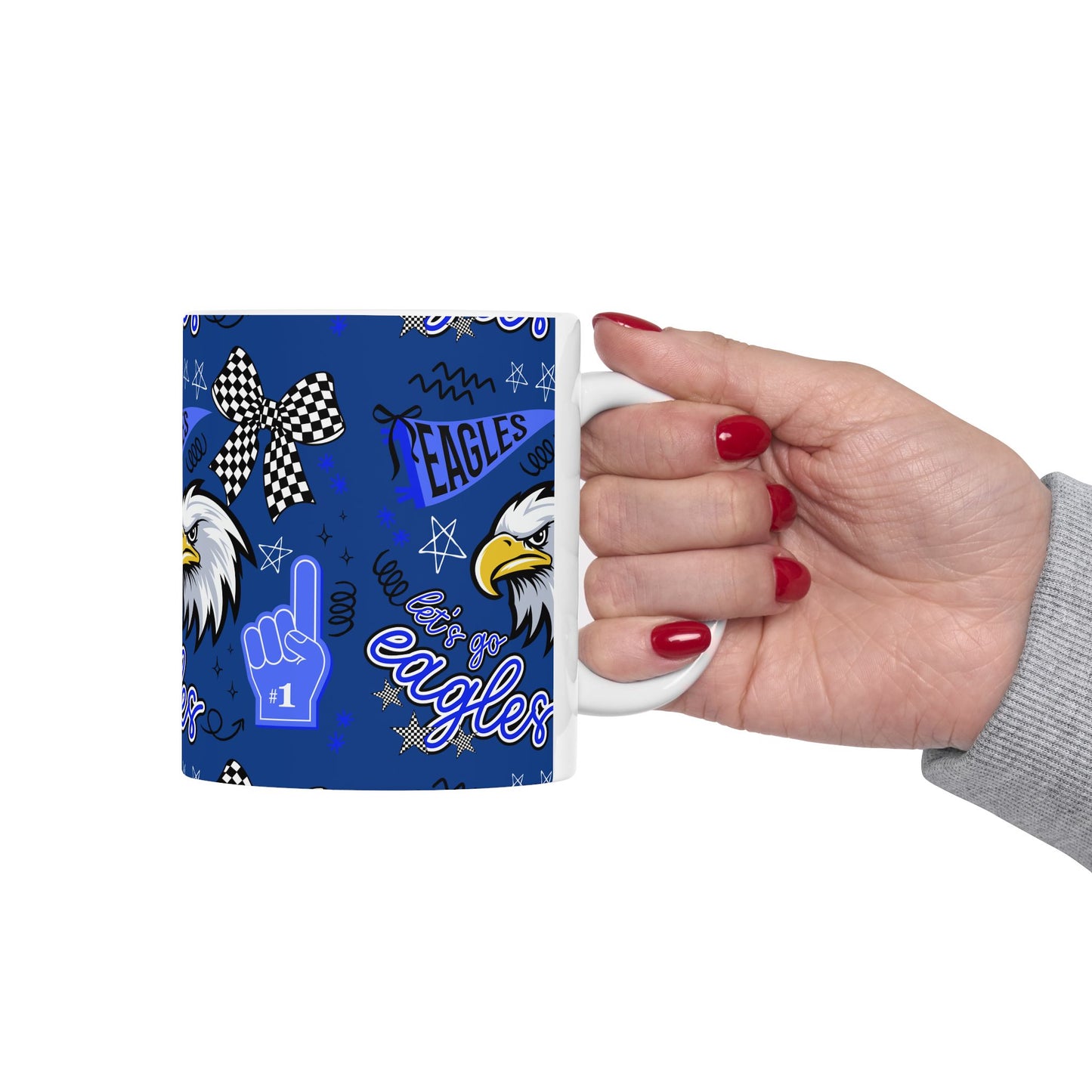 Eagles Spirit Ceramic Mug - Perfect for Game Day, Sports Fans, Tailgates, and Gifts