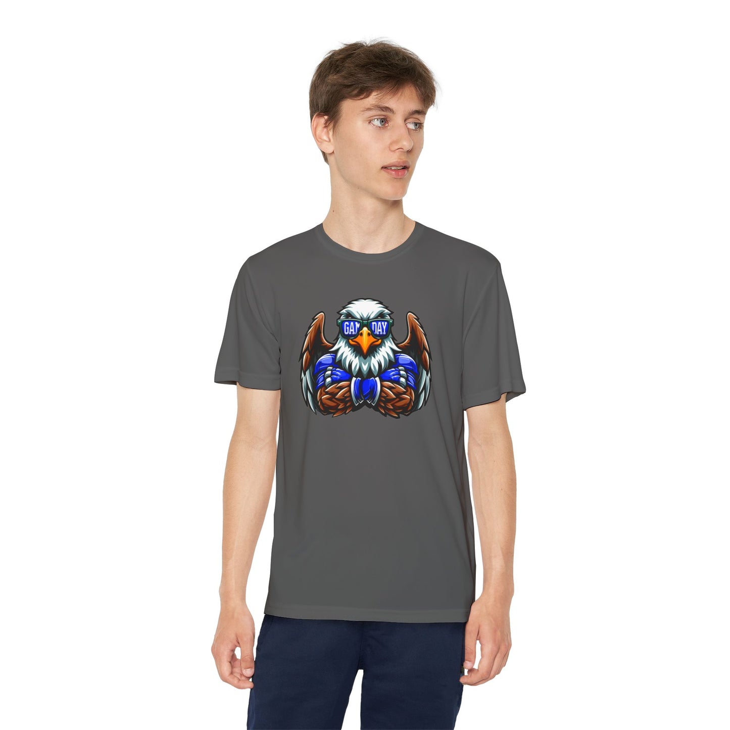 Youth Performance "Eagle Game Day Glasses" Tee