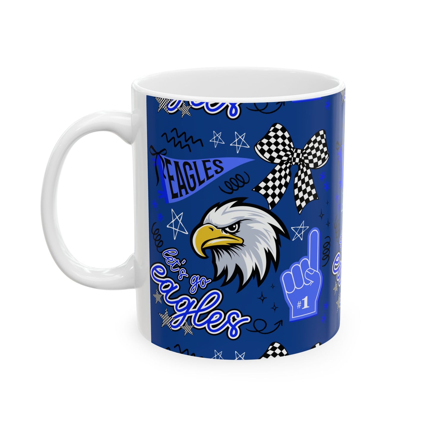 Eagles Spirit Ceramic Mug - Perfect for Game Day, Sports Fans, Tailgates, and Gifts