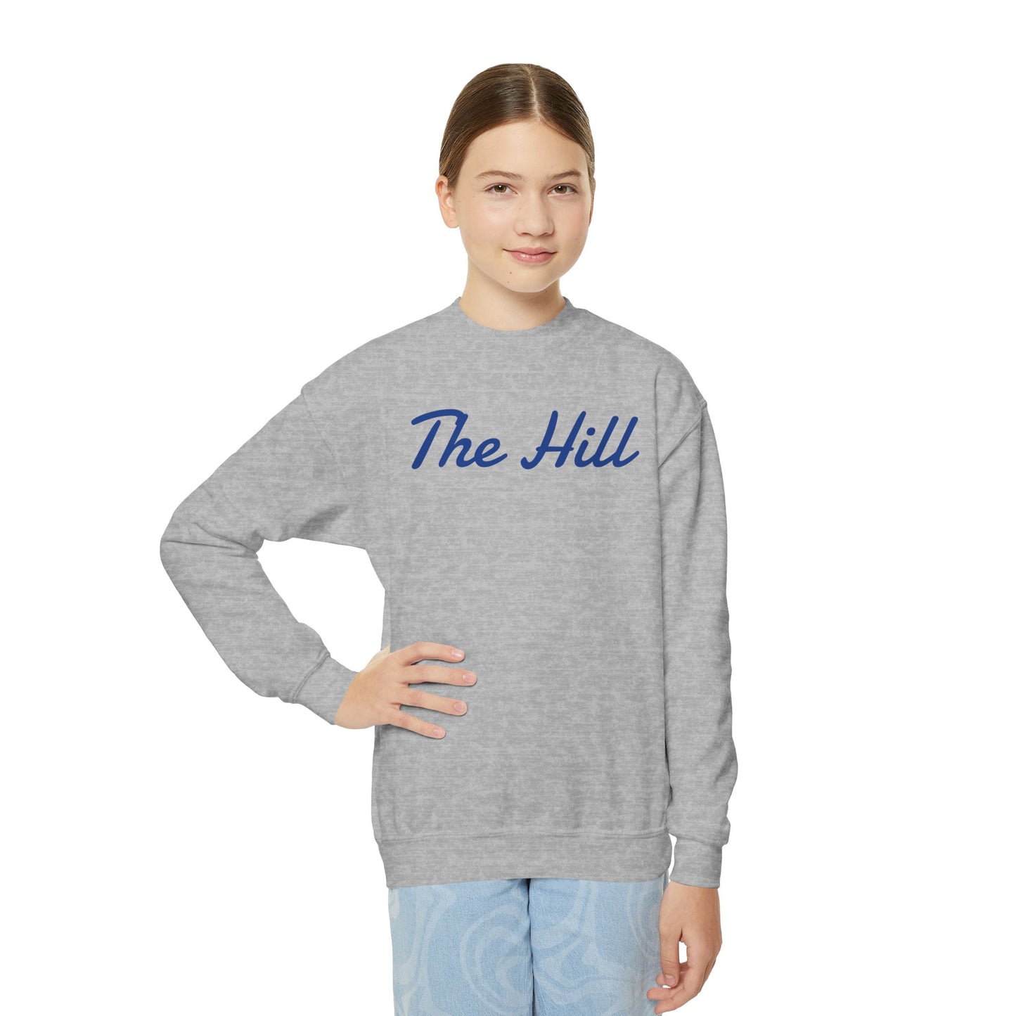 YOUTH Embroidered "The Hill" Crewneck Sweatshirt