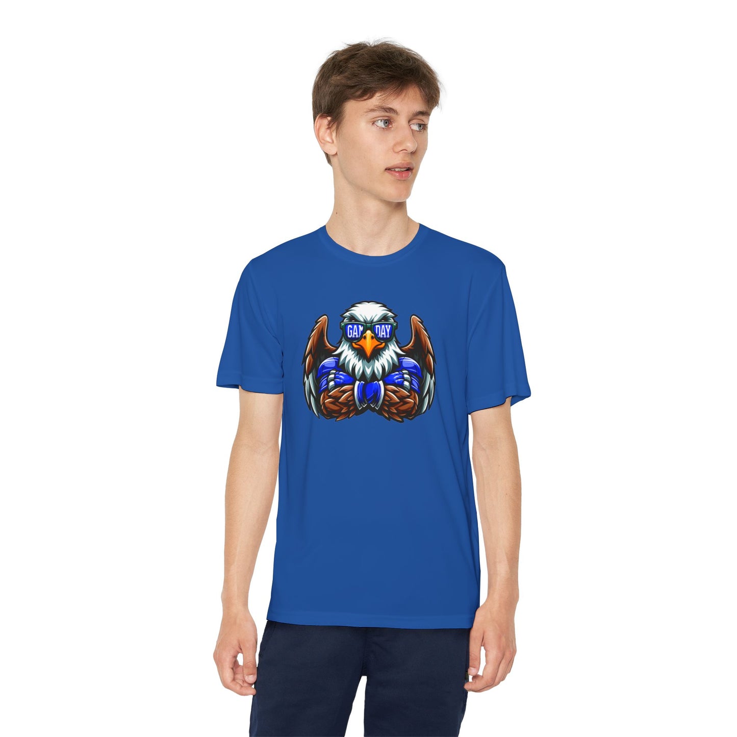 Youth Performance "Eagle Game Day Glasses" Tee