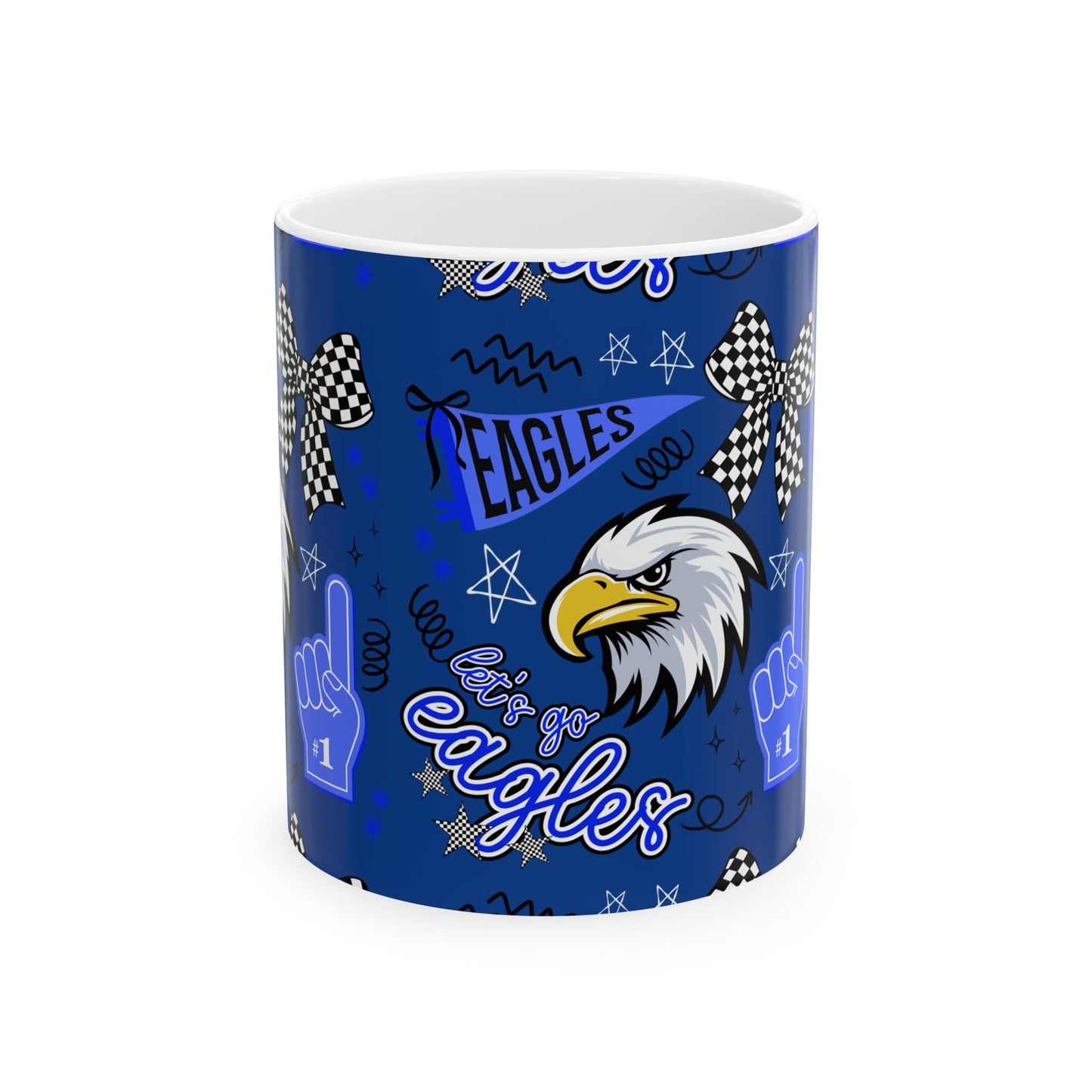 Eagles Spirit Ceramic Mug - Perfect for Game Day, Sports Fans, Tailgates, and Gifts