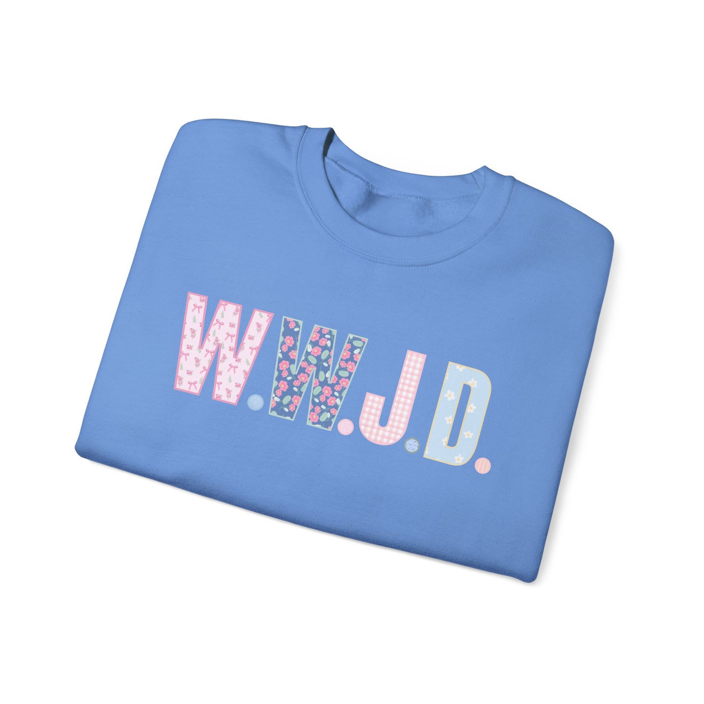 "Pattern Fill WWJD" Crewneck Sweatshirt