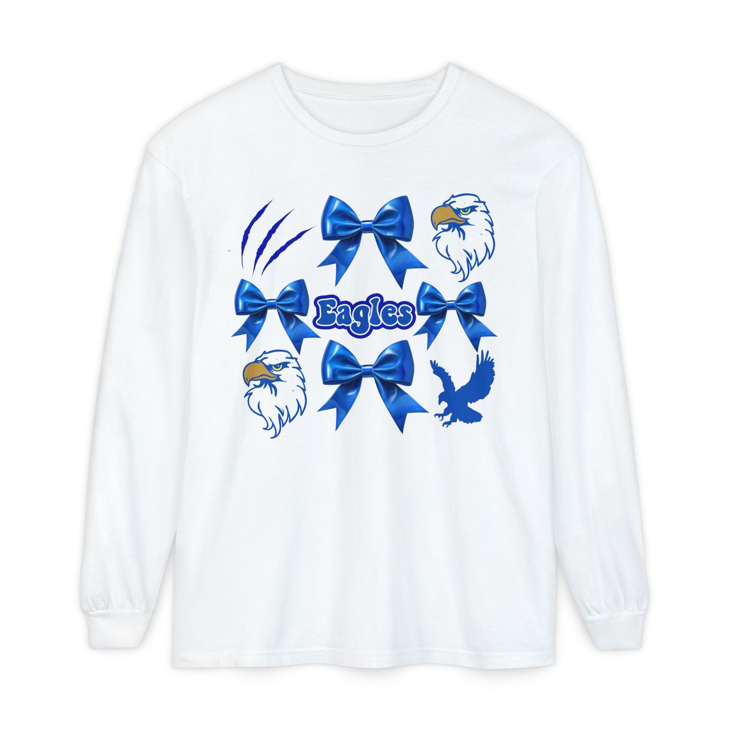 Comfort Colors "Coquette Eagles Bows" Long Sleeve Tee