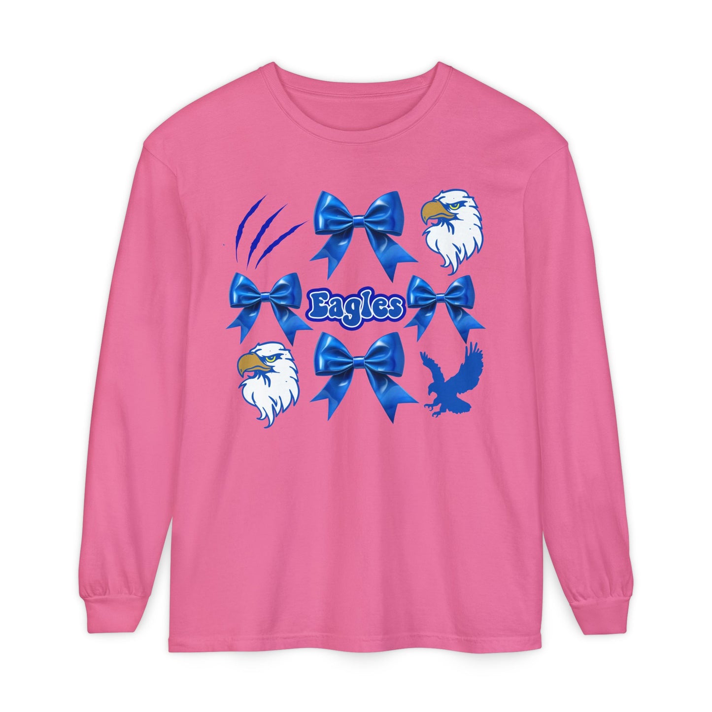 Comfort Colors "Coquette Eagles Bows" Long Sleeve Tee